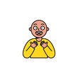 © DVRC - Surprised Bald Man with Wide Eyes and Open Mouth.