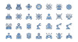 © Riski - Collection of artificial intelligence and robotics icons on white background