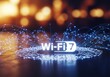 © dreamdes - Wi-fi 7 logo with connected dots and lines. Wireless network technology and high speed internet access concept. Telecommunication.