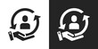 © Elzicon - retention Icon In Black And White Glyph Style