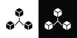 © Cristiane - Interconnected icons vector silhouette design. Vector flat graphic design illustration.
