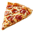 © ArzStudio - Delicious Pepperoni Pizza Slice on White Background