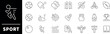 © Jocelyn_Flores - Sport vector icon set. Sport icons. Sports Vector Outline Icon Set