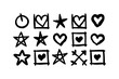© RABBY - Thirty Hand Drawn Black Ink Icons icon set vector