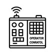 © Minar - Wireless operator control unit with antenna and buttons icon