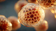 © Rosi - A highly detailed rendering of cellular structures portraying biological development processes and microscopic complexity to illustrate scientific research concepts.