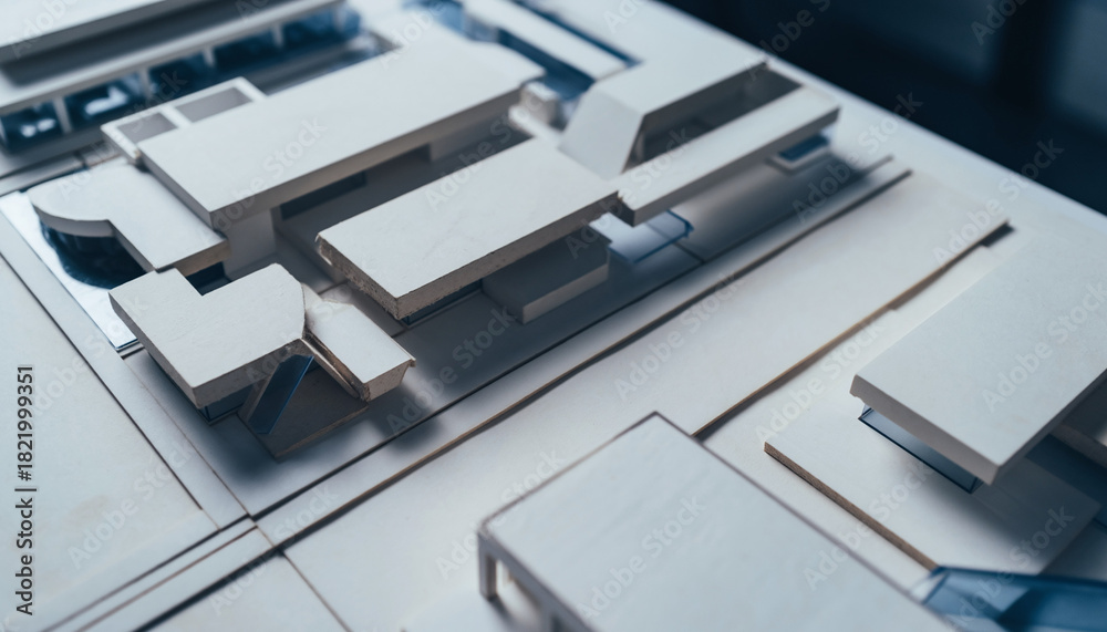 Architectural model showcases complex design vision, perfect for ...
