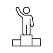 © VectorGomes - Fine line success icon symbolizing personal achievement and motivation, ideal for goal tracking visuals, performance progress and self-improvement concepts