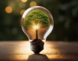 © Cecile - illuminating sustainability a symbolic tree growing within a lightbulb