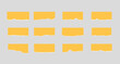 © Picture Store - Set of vector torn paper pieces. Yellow, rectangular stickers with white ripped edge