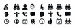 © Влада Яковенко - Collection of communication and interaction icons including people and objects