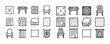 © Влада Яковенко - Home decor icons: furniture, textiles, and interior design elements set