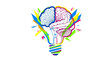 © Qesso - Creative Thinking A Colorful Illustration of Brain Power, Ideas, and Innovation