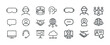 © Coosh448 - Virtual reality and communication icons in simple outline style