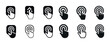 © Влада Яковенко - Collection of touch screen icons featuring hand gestures in various styles