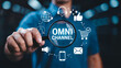 © Shahzad - Discover Omni Channel strategy for business growth with visual focus using magnifying glass for marketing success and a unified customer journey today