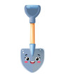 © firstcolor - Friendly cartoon spade character with a happy face illustration for children garden books and educational hobby graphics