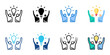 © Gravisio - Active participation icon set multiple style collection vector illustration