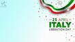 © Joy - Italy liberation day celebration with italian flag colors and confetti
