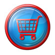 © OZ - Shopping cart icon, glossy button style isolated on transparent background