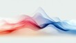 © diyani - Abstract, flowing, colorful waves transitioning from red to blue, set against a clean white background. The image evokes a sense of movement and gradient.