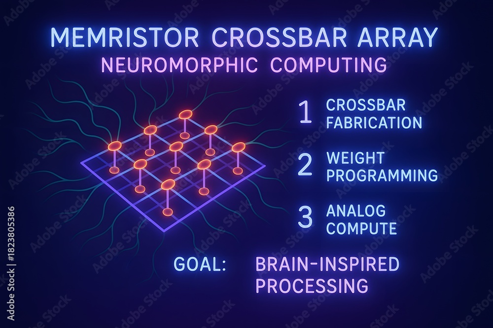 Advanced Neuromorphic Computing Infographic of Crossbar Array ...