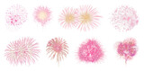 PNG Vibrant pink fireworks display, element set on transparent background