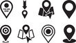 © IconNest - Bold “You Are Here” pinpoint icon set in clean silhouette style, ideal for maps and navigation.