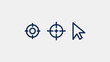 © Salman - A simple illustration of two target icons and a cursor icon in blue against a white background