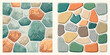 © Pasko - Vector illustration set of two seamless stone wall patterns in different styles. Decorative abstract rock texture for creative backgrounds and flooring