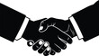 © Pixel Infinity - Business handshake vector illustration for partnership and agreement use eps silhouette