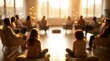 © Marcelino Victor M - Support group sitting in circle during warm evening therapy session