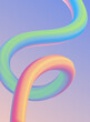 © Kateina - Abstract background design with 3d pastel colored tubes in pastel colors