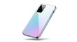 © LINKAN - Premium Clear Iridescent Smartphone Case Protecting Modern Mobile Device Floating Dynamically Above White Background Professional Product Photography for E-commerce Display and Technology Ad