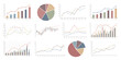 © Muhammad - Collection of business charts and graphs including line graphs bar graphs and pie charts ideal for data visualization and presentation design