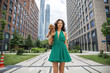© Andrey_Arkusha - Lady with puppy dog. Young beautiful woman walks with her poodle dog