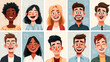 © Eva Corbella - A vibrant collage displays ten individuals with bright smiles, expressing joy and connection. Their styles and backgrounds vary, celebrating diversity and the power of happiness in everyday life.