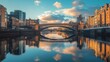 © ThisDesign - bridge over the lake that crosses the city generative ai