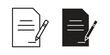 © Abstractor - Contract icons in simple black style symbol sign for apps and website