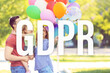 © New Africa - GDPR - General Data Protection Regulation. Family with air balloons outdoors