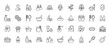 © PixeloAI - Spa, beauty, and wellness line icon set. Vector pictograms of massage, cosmetic products, towel, and aromatherapy, thin linear illustration.