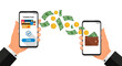 © imran - Seamless mobile money transfer and contactless payment illustration with digital banking and financial transactions