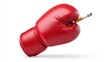 © Preecha - A bright red boxing glove punching a cigarette in mid-air, dynamic action shot