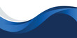 © ikkiae01 - Abstract modern blue wavy header business banner horizontal background