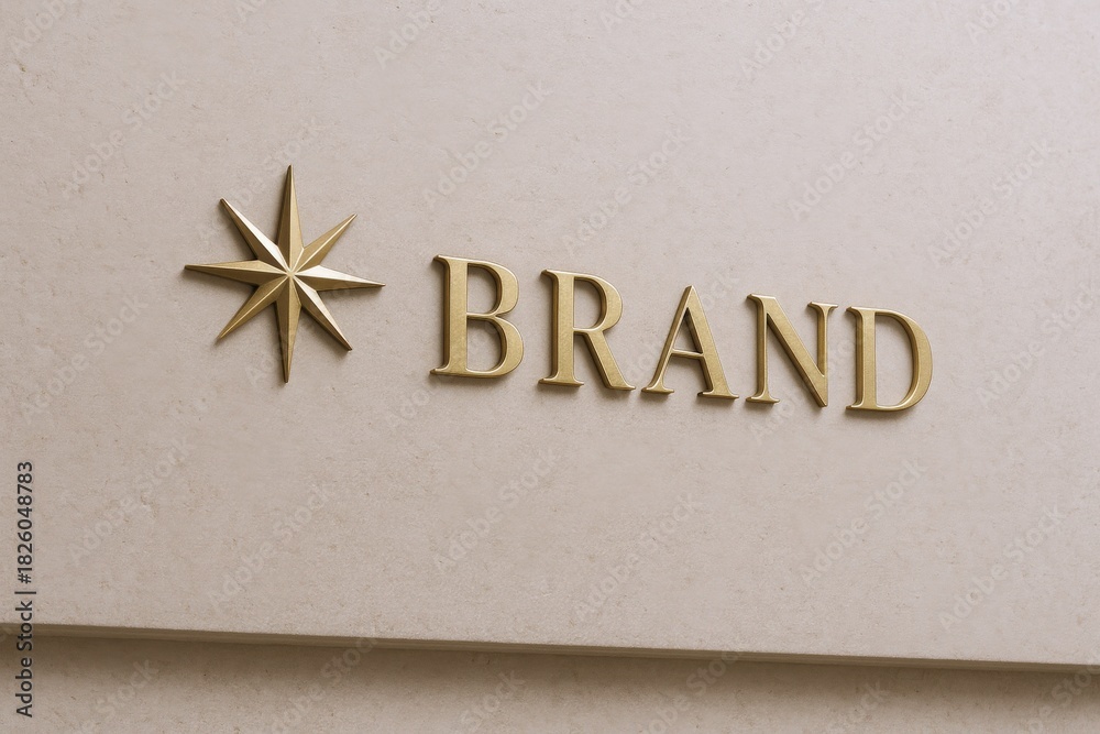 Elegant Gold Logo Mockup on Textured Paper Background for Brand Identity Presentation