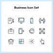 © studio miwm - 비즈니스와 오피스 업무 관련 아이콘 세트, 심플한 라인 일러스트 - Business and Office Work Related Icon Set, Simple Line Illustration