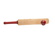 © komgritch - A cricket bat and ball set, showcasing the bat's wooden texture and the ball's bright red color and stitching, isolated on white background, transparent background.