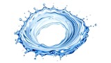 Dynamic water splash captured, forming an artistic vortex, showcases purity and refreshing sensation