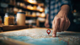 Define a clear position: Marketer pointing to a spot on the Positioning Map for target audience analysis.