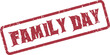 ©  Design_ mn - This is a red rubber stamp with the text FAMILY DAY in a distressed font, perfect for invitations or event promotions